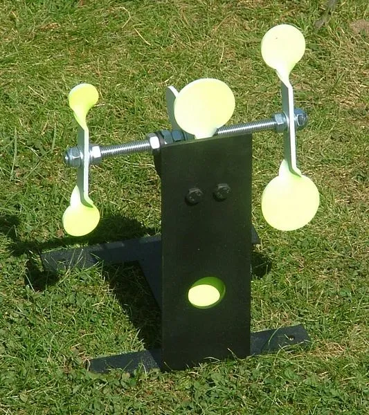 Cordless Resetting Airgun Target with Side Spinners