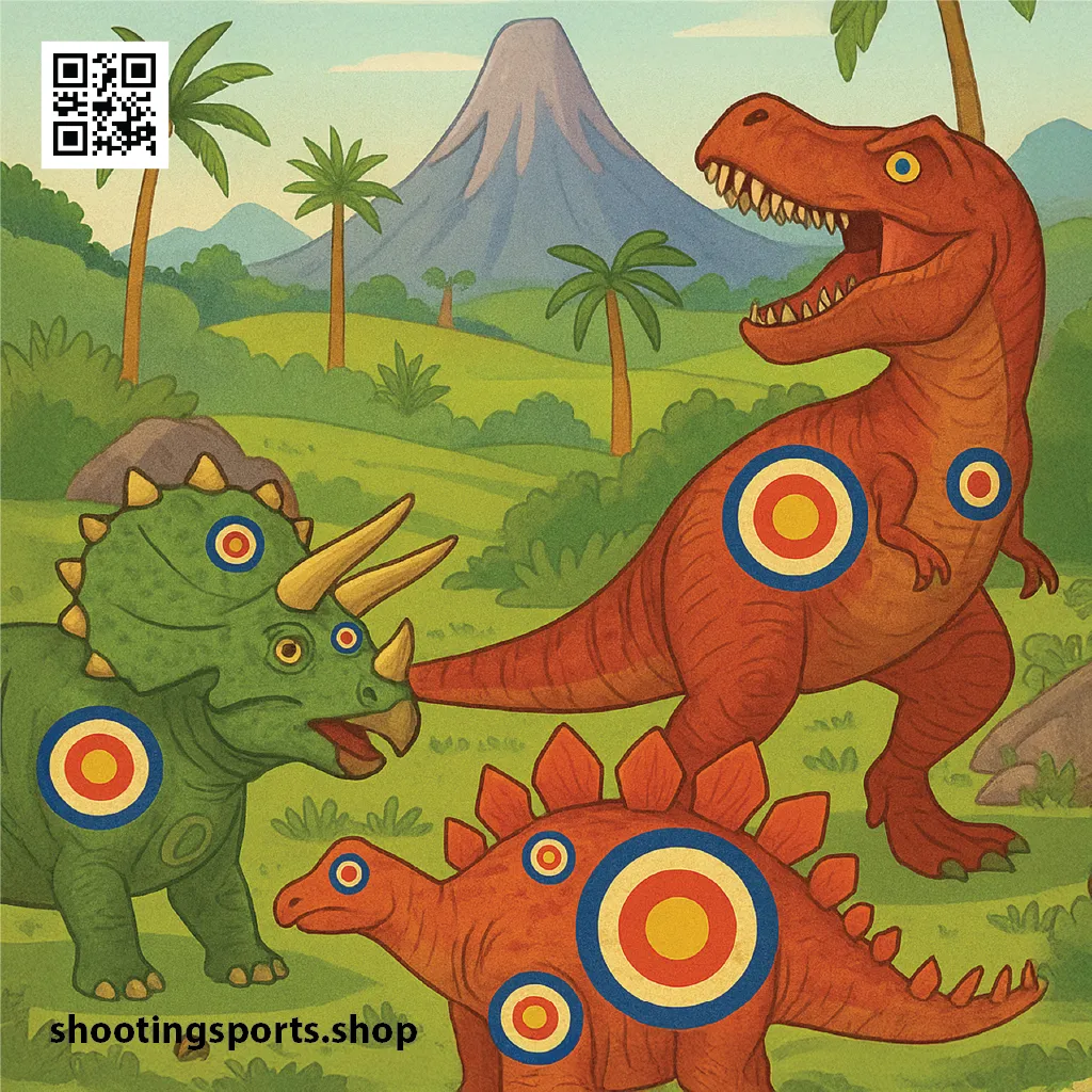 [SSSTGT0007B] Dinosaurs Target - Paper 14cm x 14cm Packs (1)