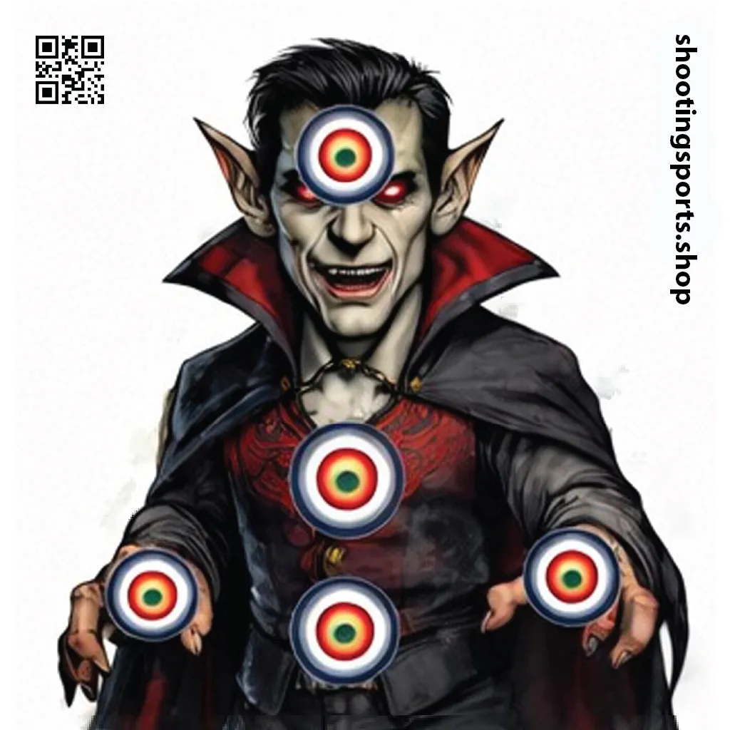 [SSSTGT0011b] Dracula Monster Target - Paper 14cm x 14cm Packs (1)