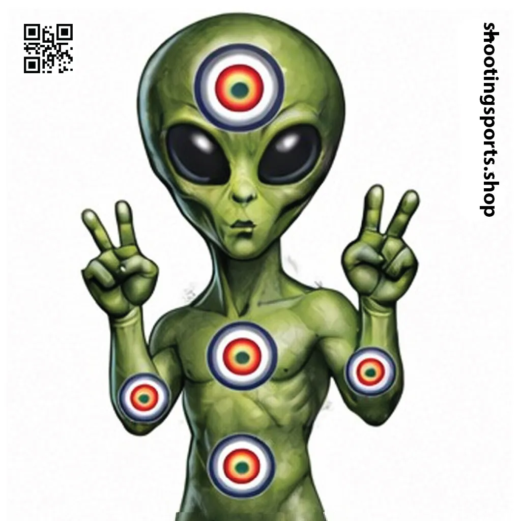 [SSSTGT0010C] Alien Monster Targets - Paper 17cm x 17cm Packs (1)