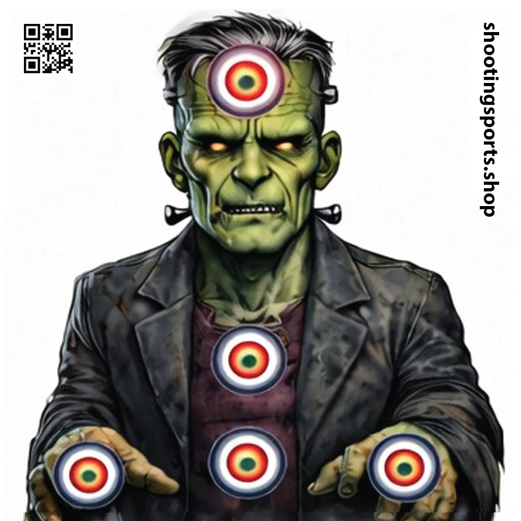 [SSSTGT0008C] Frank Monster Target - Paper 17cm x 17cm Packs (1)
