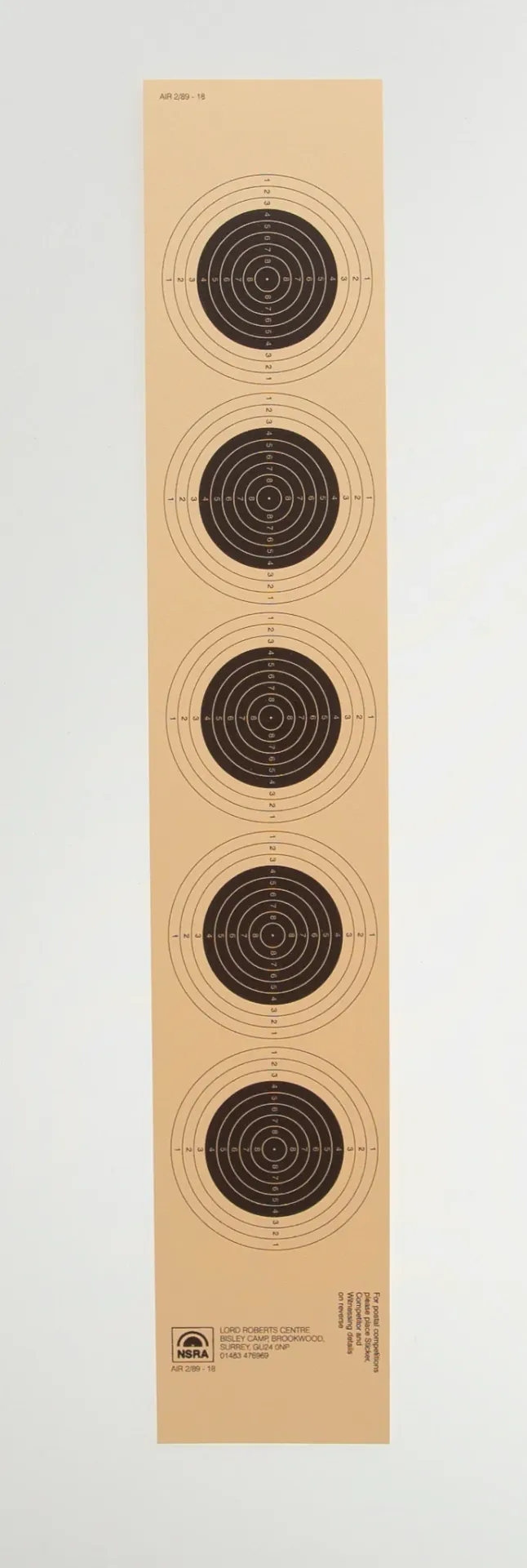 [SSSNSRA023] NSRA Air 2/89-18 (10M 5 Target Strip) Packs (1)