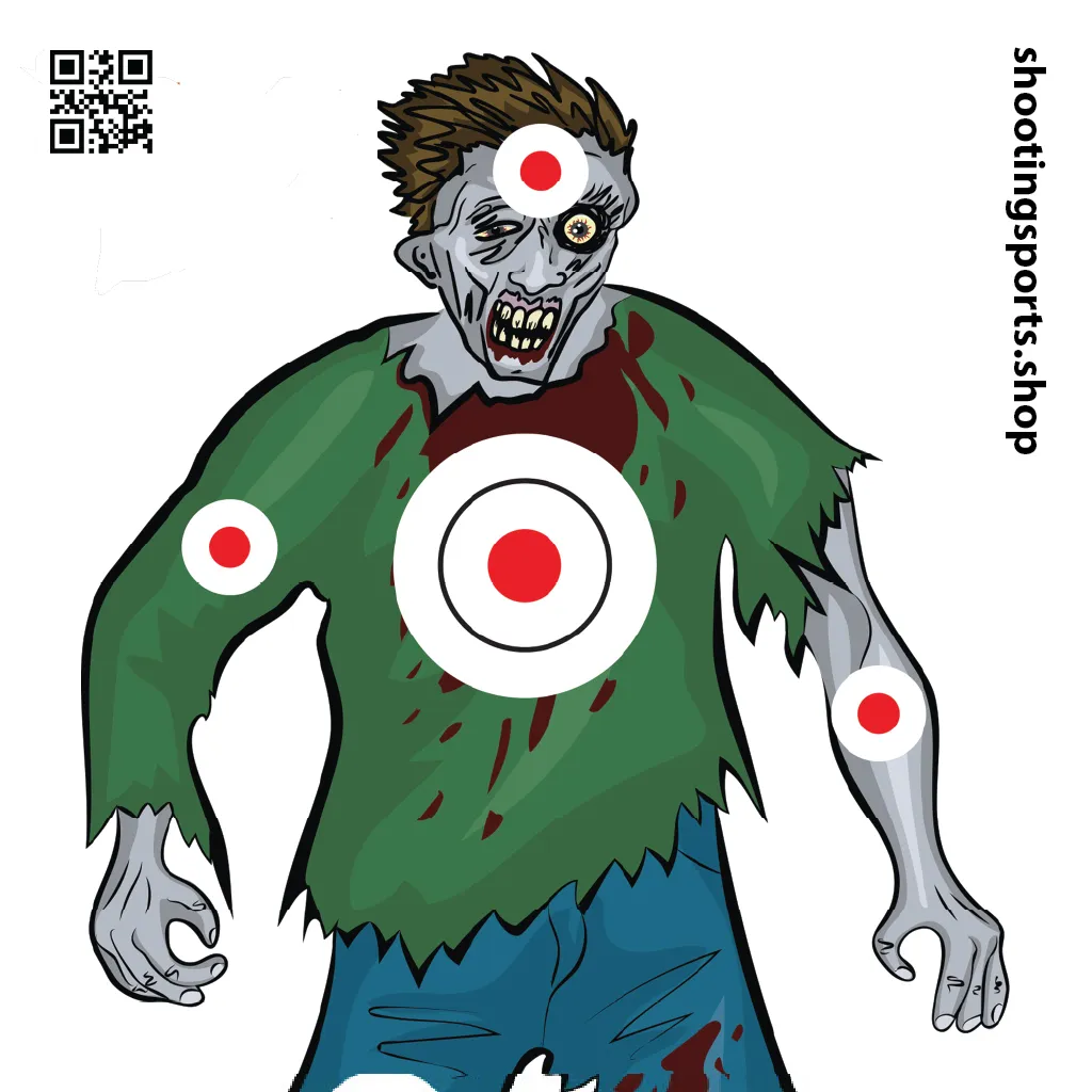 [SSSTGT0022C] Zombie Monster Target - Paper 17cm x 17cm Packs (1)